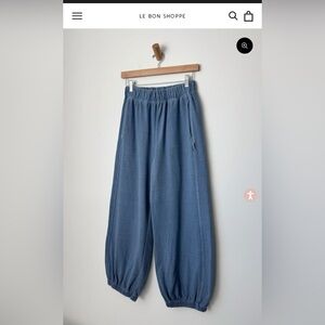 Le Bon Shoppe Balloon Pants | Blue | 100% Cotton | Size L |